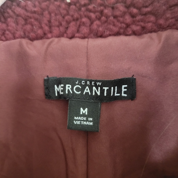 J. Crew mercantile Sherpa maroon vest - Picture 5 of 5
